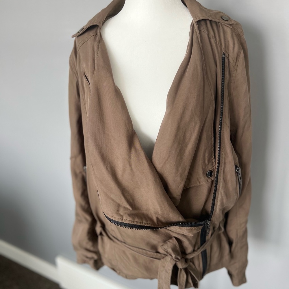 Like new Moto Jacket - green / grey